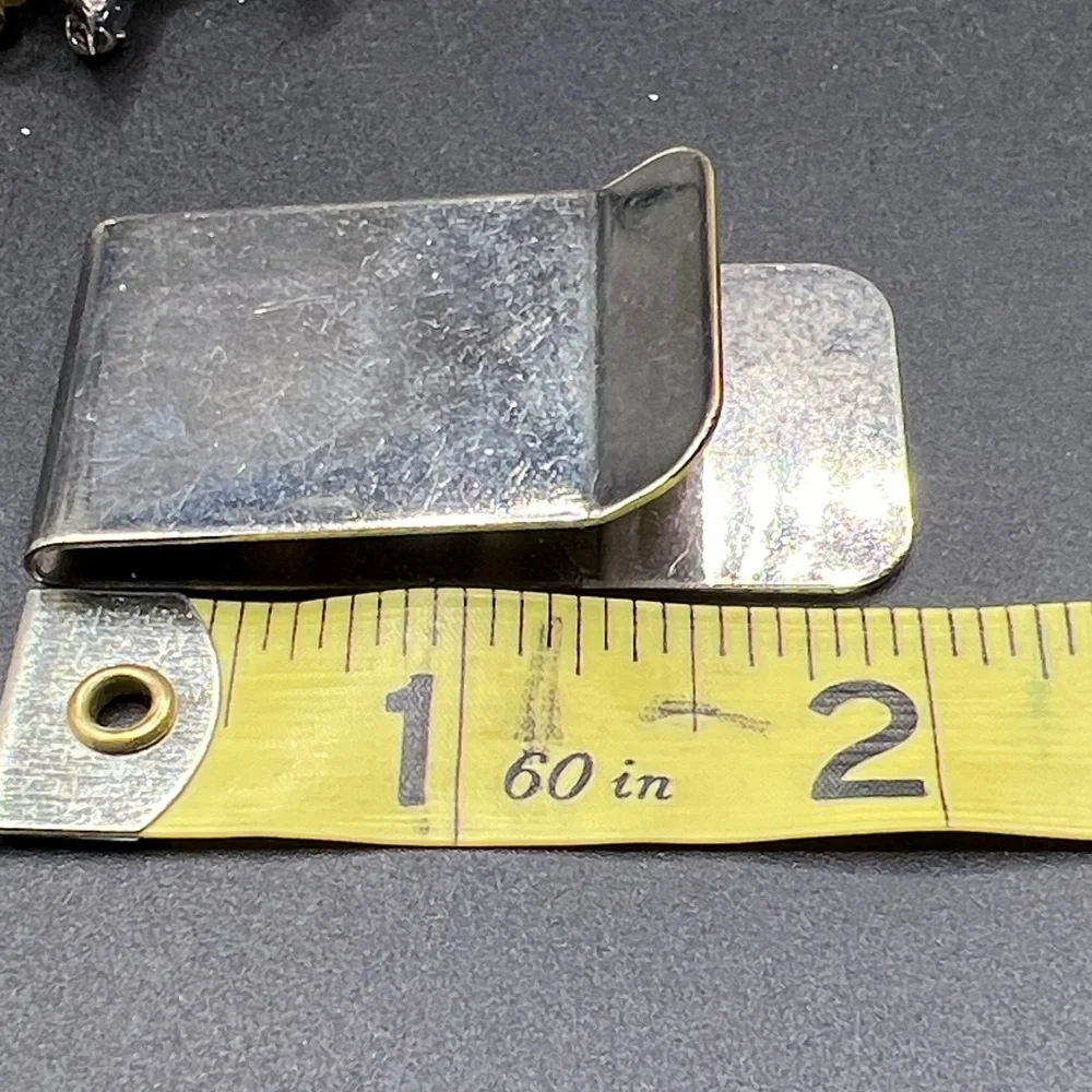Vintage Etched Copper Black Wolf Money Clip